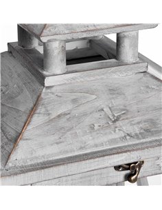 Hill Interiors Set Of Three Wooden Lanterns With Traditional Cross Section 17459 2
