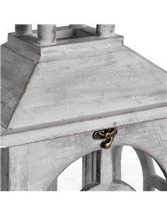 Hill Interiors Set Of Three Wooden Lanterns With Archway Design 17461 2