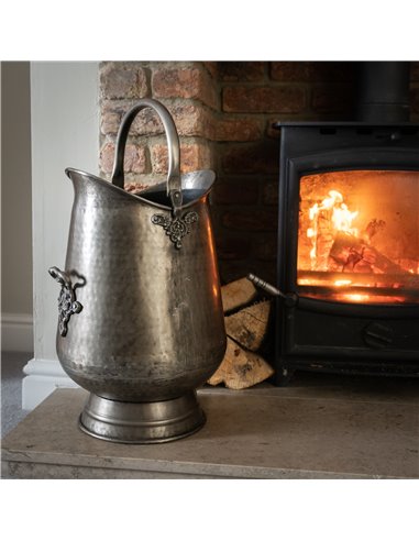 Hill Interiors Antique Pewter Coal Bucket 17535