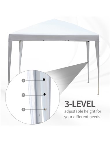Outsunny 3 x 3 meter Garden Heavy Duty Pop Up Gazebo Marquee Party Tent Folding Wedding Canopy-White