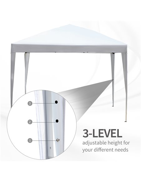 Outsunny 3 x 3 meter Garden Heavy Duty Pop Up Gazebo Marquee Party Tent Folding Wedding Canopy-White - pic 11422 | FastDaddyshop