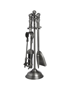 Hill Interiors Traditional Companion Set In Antique Pewter 18178