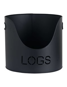 Hill Interiors Black Finish Logs And Kindling Buckets & Matchstick Holder 19143 2