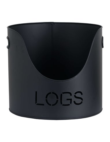 Hill Interiors Black Finish Logs And Kindling Buckets & Matchstick Holder 19143