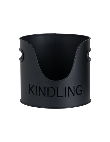 Hill Interiors Black Finish Logs And Kindling Buckets & Matchstick Holder 19143