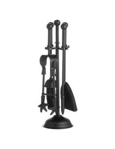 Hill Interiors Ball Topped Companion Set In Black 20375