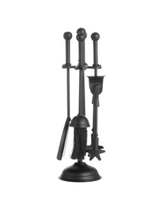 Hill Interiors Ball Topped Companion Set In Black 20375 2