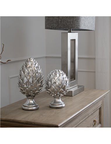 Hill Interiors Tall Silver Pinecone Finial 21728