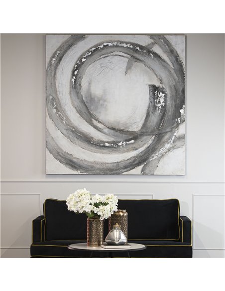 Hill Interiors Galaxy Silver And Grey Hand Painted Canvas 21795 - pic 114279 | FastDaddyshop
