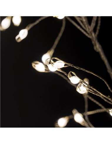Hill Interiors 2.75m\9ft Plug-In LED 8 Sequence Warm White Cluster String 22047