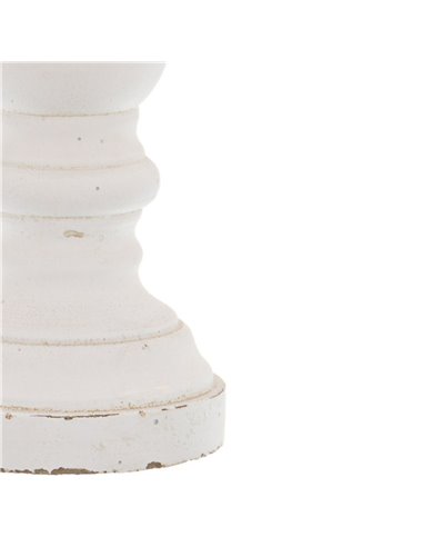 Hill Interiors Matt White Large Ceramic Column Candle Holder 22255