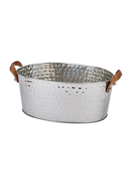Hill Interiors Silver Large Leather Handled Champagne Cooler 22569 - pic 114316 | FastDaddyshop