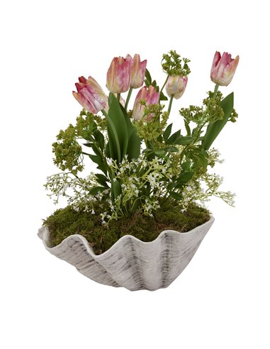 Hill Interiors Large Ceramic Adele Shell Bowl 22702