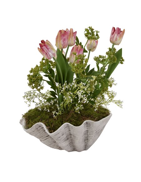 Hill Interiors Large Ceramic Adele Shell Bowl 22702 - pic 114333 | FastDaddyshop