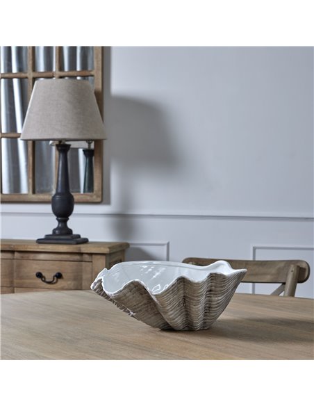 Hill Interiors Large Ceramic Adele Shell Bowl 22702 - pic 114335 | FastDaddyshop