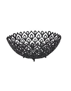Hill Interiors Black Cast Large Lattice Bowl 22864