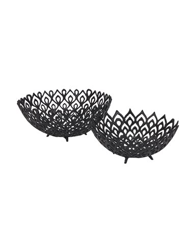 Hill Interiors Black Cast Large Lattice Bowl 22864