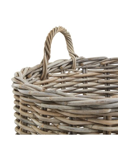 Hill Interiors Set of 3 Kubu Rattan Round Storage Baskets 22928
