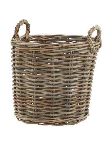 Hill Interiors Set of 3 Kubu Rattan Round Storage Baskets 22928