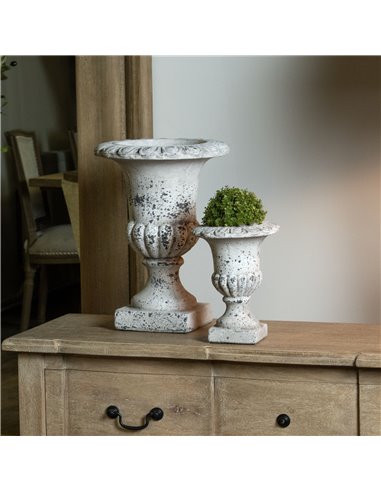 Hill Interiors Large Fluted Stone Ceramic Urn 22985