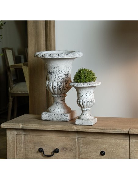 Hill Interiors Large Fluted Stone Ceramic Urn 22985 - pic 114350 | FastDaddyshop