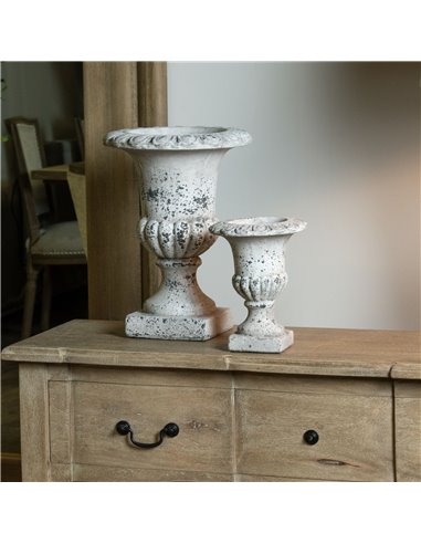 Hill Interiors Large Fluted Stone Ceramic Urn 22985