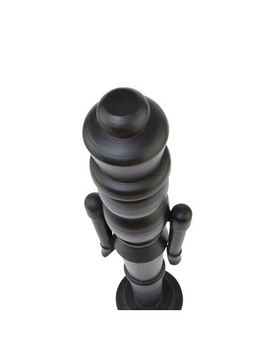 Hill Interiors Minimalist Black Wooden Large Nutcracker Decoration 23516