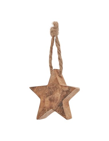 Hill Interiors Pack Of 90 Wooden Star Hanging Decorations 23527