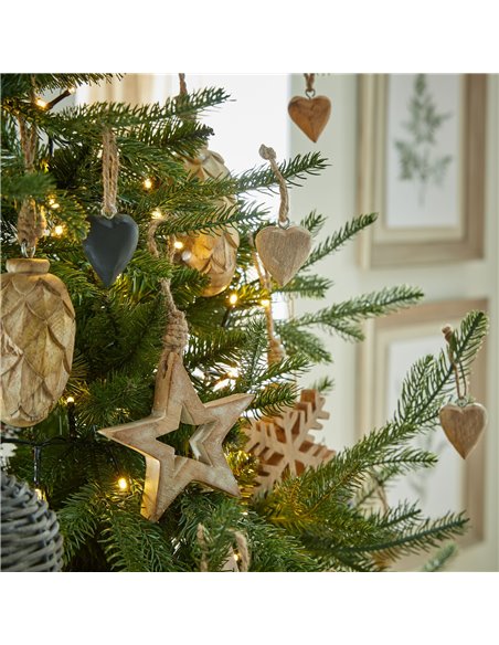 Hill Interiors Pack Of 90 Wooden Heart Hanging Decorations 23528 - pic 114373 | FastDaddyshop