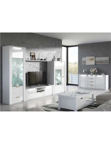  Ice White High Gloss Wide Display Unit, 2911