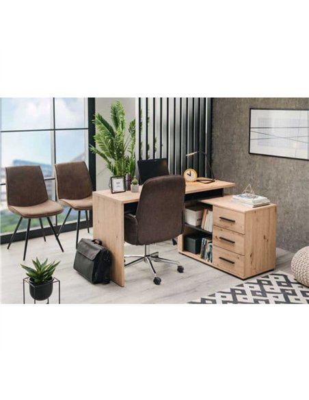 Amag Oak And Black Corner Desk, 3033 - pic 114432 | FastDaddyshop