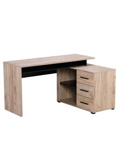 Amag Oak And Black Corner Desk, 3033