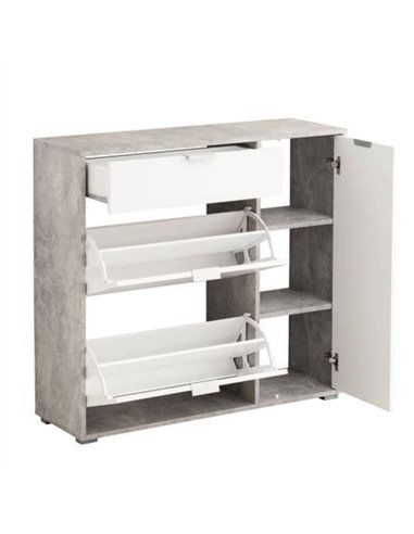 Arco Grey and White Shoe Cabinet, 3072
