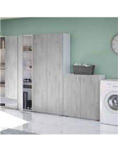 Alonso 2 Door Grey And White Wide Universal Wall Storage Cupboard, 3257 2