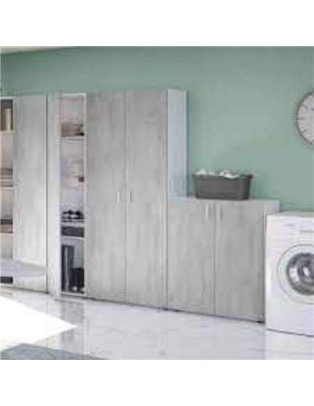 Alonso 2 Door Grey And White Wide Universal Wall Storage Cupboard, 3257 - pic 114449 | FastDaddyshop