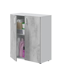 Alonso 2 Door Grey And White Wide Universal Wall Storage Cupboard, 3257