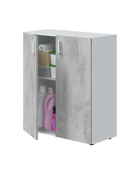 Alonso 2 Door Grey And White Wide Universal Wall Storage Cupboard, 3257 - pic 114450 | FastDaddyshop