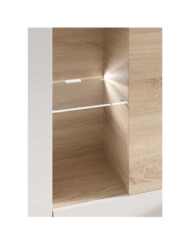 Amora White and Oak Wall Entertainment Unit 016642F, 2916