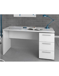Amur Artic White Computer Office Desk Table, 2614