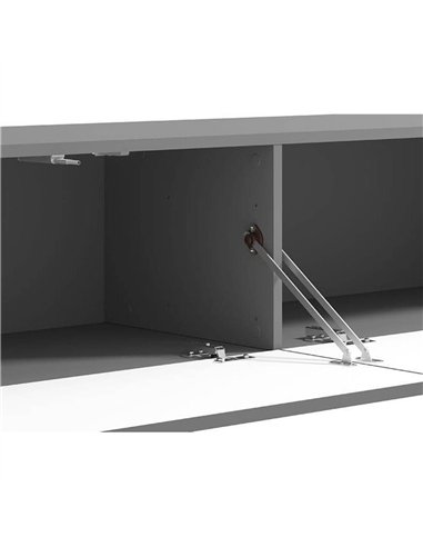 Amarentis Graphite Grey Wall Mounted Floating Wide Large TV Unit, 3428