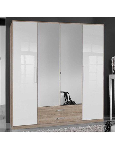 Anzo 4 Door 2 Drawer Wardrobe, 2968 - pic 114461 | FastDaddyshop