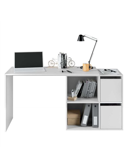 Athena White Reversible Desk with Storage, 2933 - pic 114470 | FastDaddyshop