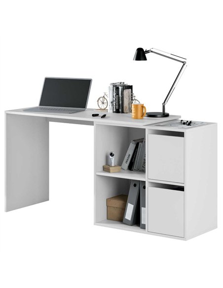 Athena White Reversible Desk with Storage, 2933 - pic 114473 | FastDaddyshop