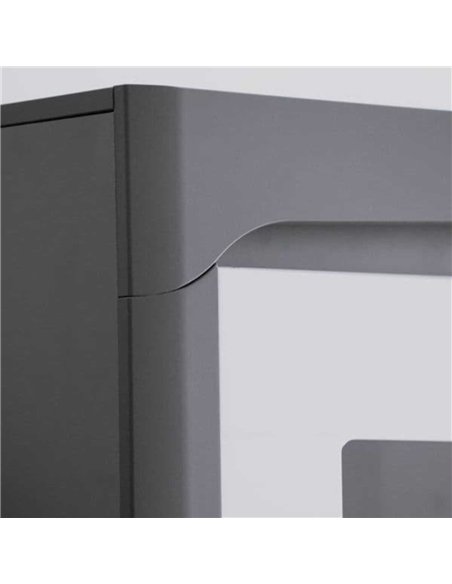 Athens Grey And White Gloss Low Wide Display Cabinet with LED Lights, 3166 - pic 114488 | FastDaddyshop