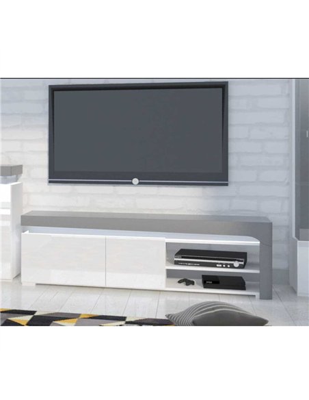 Athens Grey And White Gloss TV Unit, 3171 - pic 114511 | FastDaddyshop