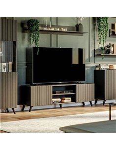 Atlantis Matte Black Large TV Cabinet, 3182 2