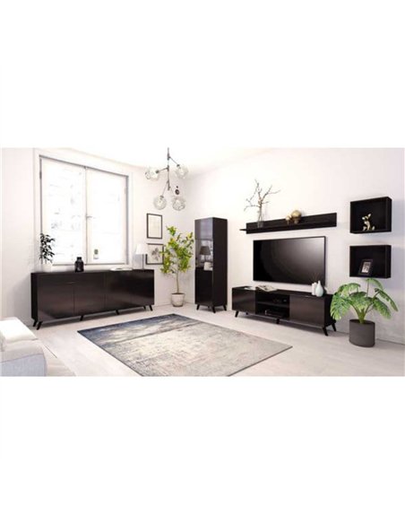Atlantis Matte Black Large TV Cabinet, 3182 - pic 114519 | FastDaddyshop