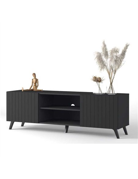 Atlantis Matte Black Large TV Cabinet, 3182 - pic 114520 | FastDaddyshop