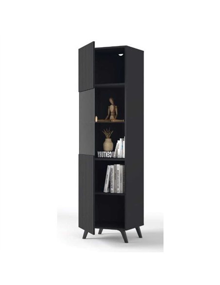 Atlantis Matte Black Tall Display Cabinet, 3183 - pic 114524 | FastDaddyshop