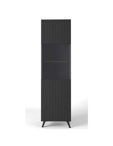 Atlantis Matte Black Tall Display Cabinet, 3183 - pic 114526 | FastDaddyshop